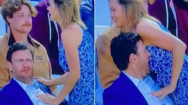  Homem é flagrado mordendo seio de torcedora durante jogo de críquete