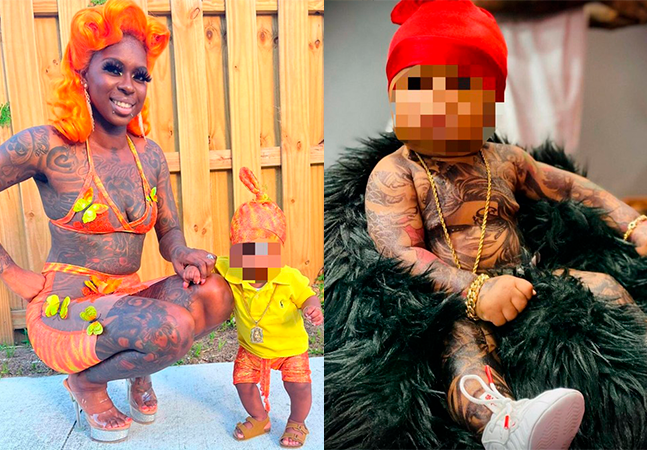  Bebê com ‘tatuagens’ quase vira caso de polícia e mãe esclarece polêmica