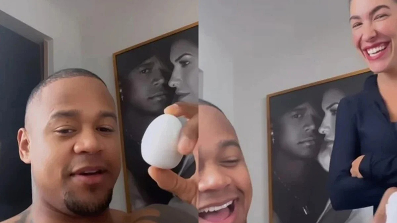  “Fã descarada” de Léo Santana presenteia cantor com brinquedo erótico