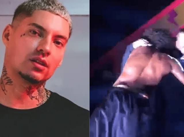 Fã invade palco de show de Filipe Ret e é derrubado por cantor: “Qual é, irmão”