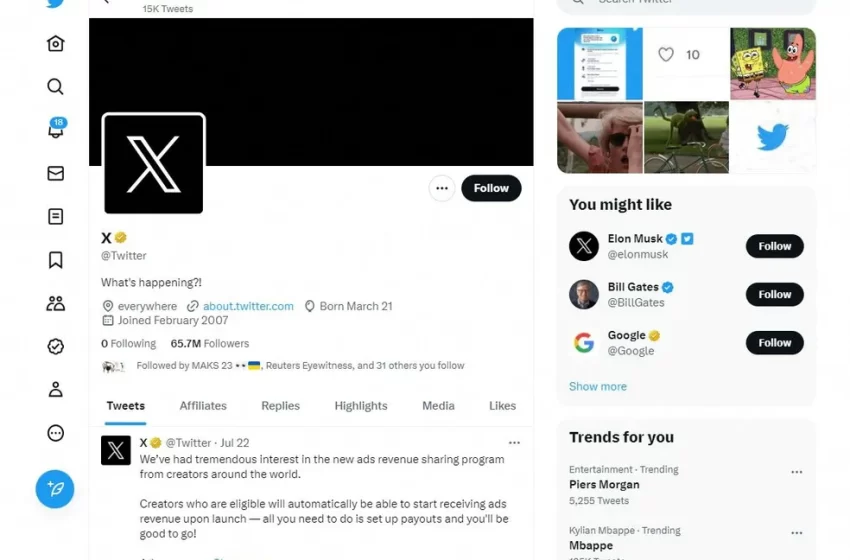  X de Xuxa? Novo logo do Twitter vira meme nas redes sociais