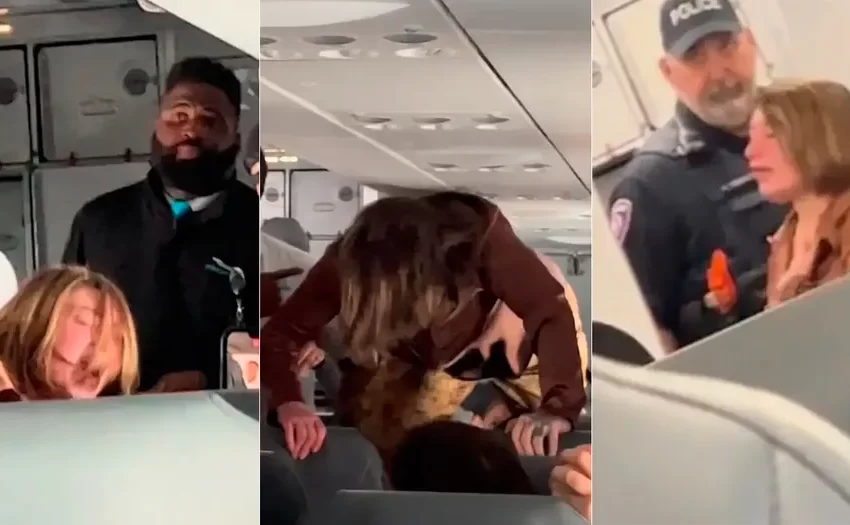  Passageiros entram em pânico por mulher ‘possuída’ dentro de avião; vídeo