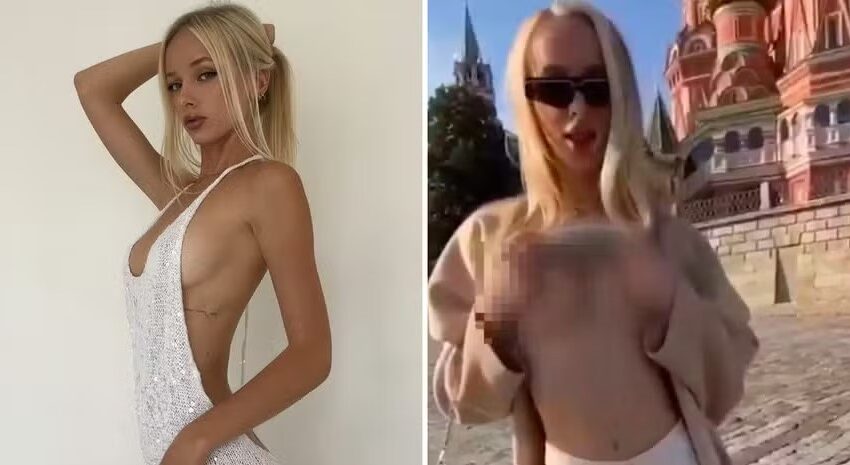  Rússia coloca influencer ucraniana em lista de ‘mais procuradas’ após vídeo de topless na Praça Vermelha