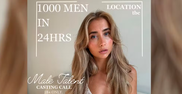  Atriz de filmes adultos revela que fará sexo com 1000 homens em 24 horas para quebrar recorde de 20 anos e deixa médicos em alerta