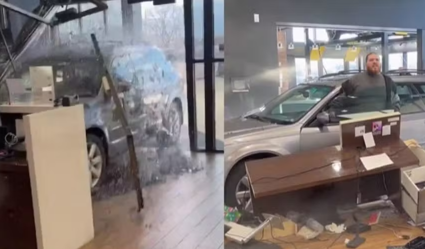  Homem invade concessionária e quebra tudo após comprar carro com defeito nos EUA