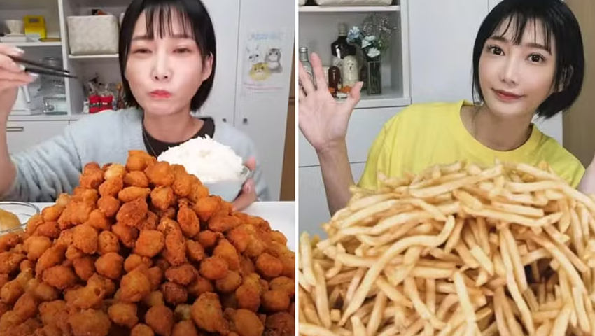  Influencer japonesa que já comeu 600 frangos fritos de uma vez só se aposenta de desafios insanos em meio a problemas de saúde: ‘Muito exausta’