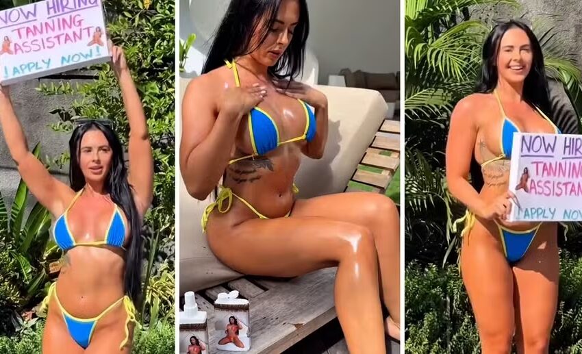  Ex-carcereira que virou estrela de filmes adultos oferece salário de R$ 109 mil para vaga de ‘assistente de bronzeamento’