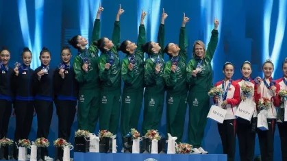 Brasil faz história e conquista ouro na Copa do Mundo de ginástica rítmica