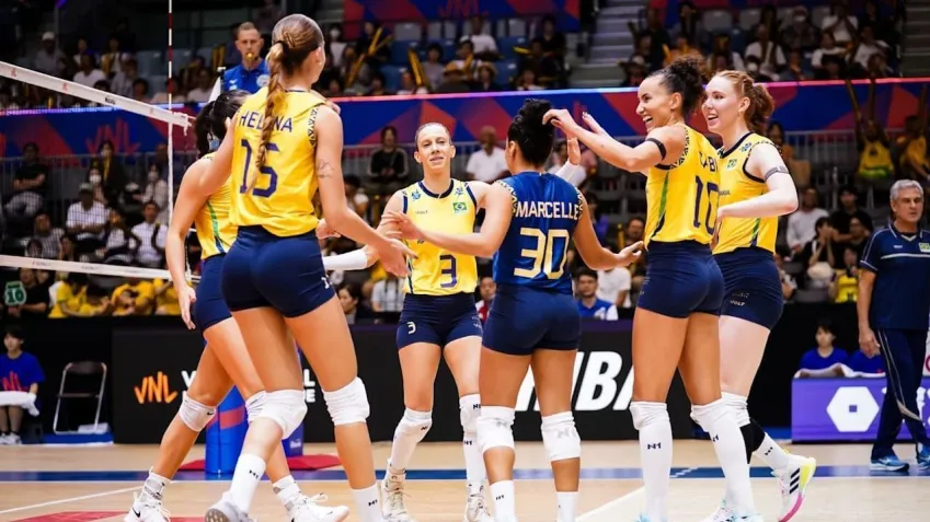  Brasil derrota a França de virada na Liga das Nações Feminina de Vôlei