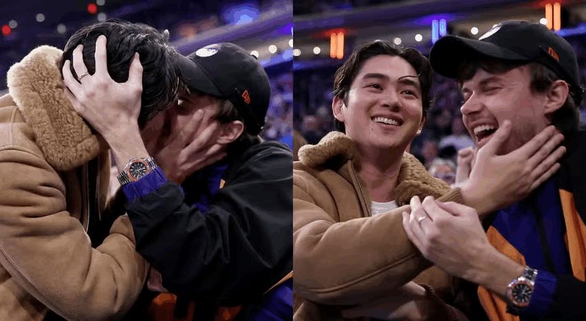  Atores da série ‘O Verão que Mudou Minha Vida’ se beijam em jogo na NBA e causam terremoto nas redes sociais