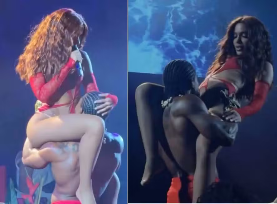 Performance 'sexual' de Anitta na turnê 'Equilibrivm' movimenta a web — Foto: Reprodução/X