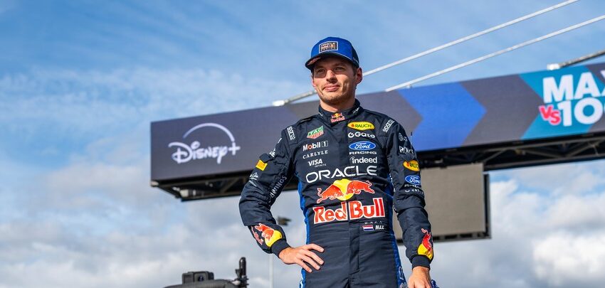 Max Verstappen enfrentou 100 pilotos de kart em desafio em Silverstone — Foto: Red Bull Content Pool